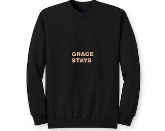 Bluza Grace Stays Christian Puff, okrągły dekolt z wypukłym napisem Faith dla kobiet, prezent na chrześcijańską zachętę