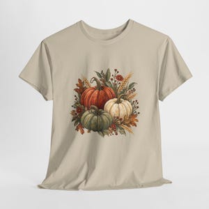 Pumpkin Patch Shirt for Women, Heirloom Pumpkin Fall Tee, Botanical Autumn Graphic Shirt, Harvest Outfit image 4
