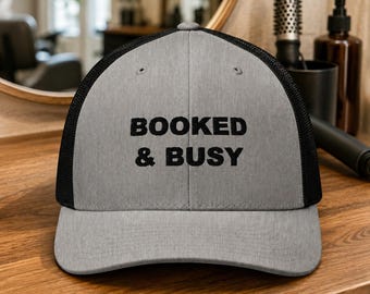 Gorra de camionero 3D con diseño de "Reservado y ocupado", regalo para estilistas, gorra para dueños de salones de belleza, gorra para trenzadores.