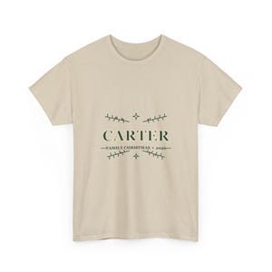 Personalized Family Christmas Shirt, Custom Last Name Holiday Tee, Adult Christmas Photo Shirt image 5