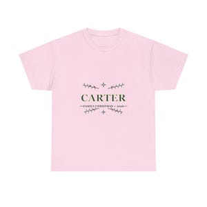 Personalized Family Christmas Shirt, Custom Last Name Holiday Tee, Adult Christmas Photo Shirt image 3