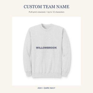 Custom Team Name Puff Print Sweatshirt, Personalized School Spirit Crewneck, Game Day Gift image 4