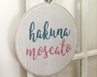 Hukanka Moscato Wall Hanging || Modern Cross Stitch || Funny Cross Stitch
