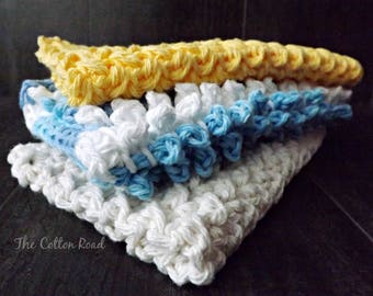 Crocheted Eco-Friendly Cotton Dishcloths