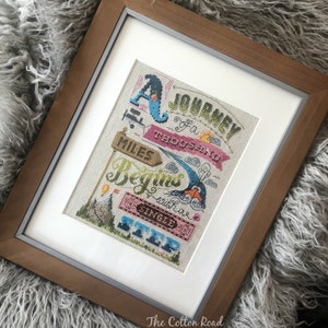 Single Step Cross Stitch // Inspirational Cross Stitch // Framed Cross Stitch // Modern Cross Stitch