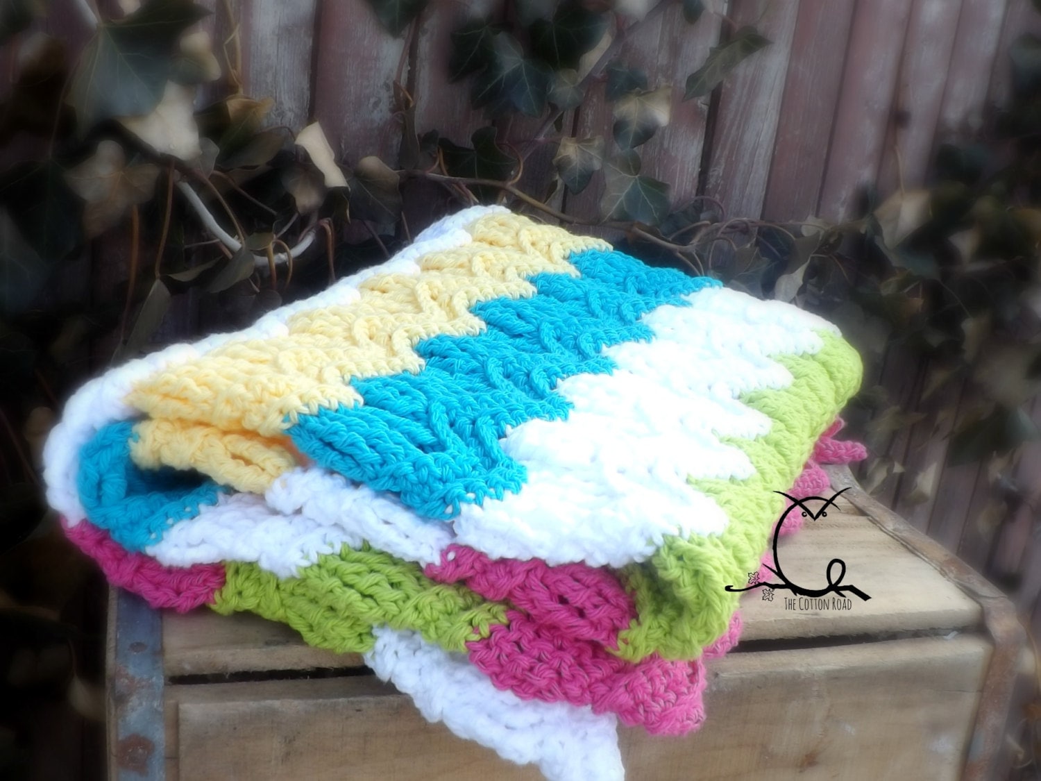 Vintage Fan Ripple Blanket Etsy