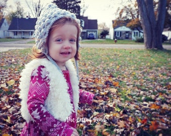 Baby Bonnet || Crocheted Baby Bonnet || Unisex Baby Bonnet || Perry Pixie Bonnet