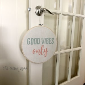 Good Vibes Only Cross Stitch: Modern Wall Hanging
