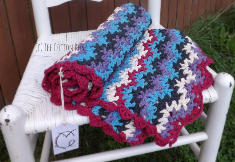 Baby Blanket Ric Rac Baby Blanket pictured RTS Crocheted Baby Blanket