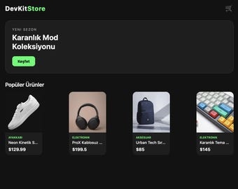 React Native ECommerce UI Kit, Dark Mode App Template (Expo Ready)