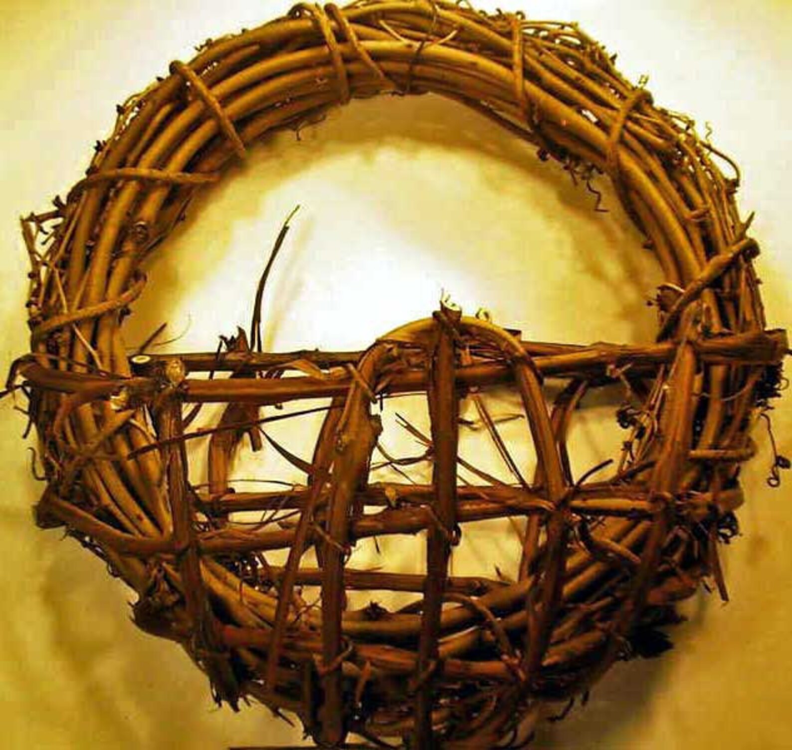 Grapevine basketGrapevine Wall Basket Planter grapevine Etsy