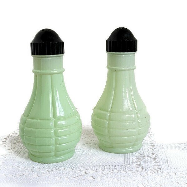 Jadeite Salt and Pepper Shakers Etsy