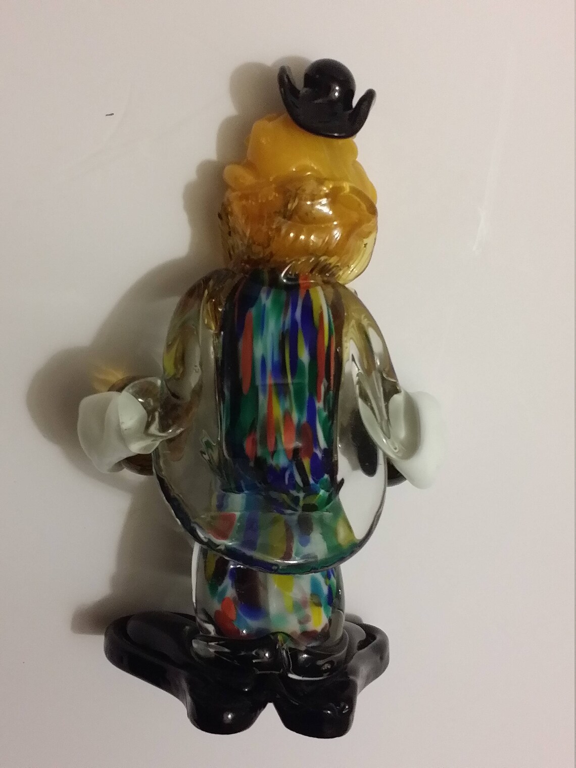 Vintage Blown Glass Clown Hand Made Murano Clown Figurine Collectible