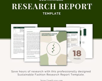 Modello di report di ricerca sulla moda sostenibile