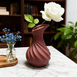Flower Pot Mold Silicone Vase Spiral Planter Concrete Jesmonite resin Wabi Sabi DIY Craft