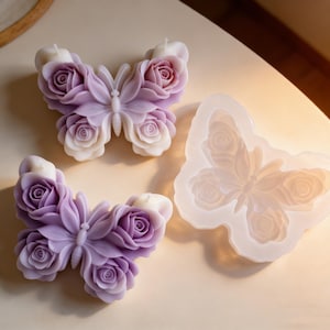 3D Candle Mold |  DIY Kit Beeswax Geometric Diffuser Stone Flower Butterfly Resin Silicone Pendan