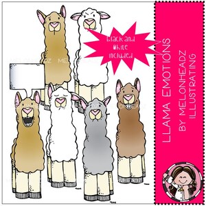 Llama clip art - Emotions - Mini
