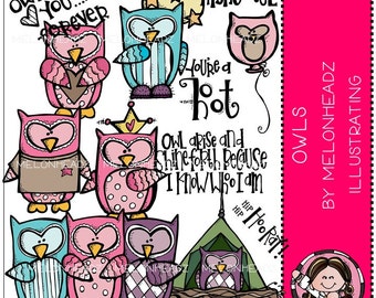 Owls clip art