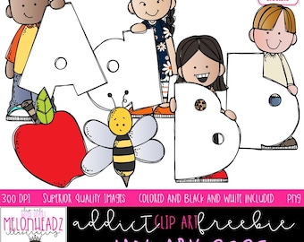 Melonheadz Addicts January 2025 clip art, Alphabet Mini