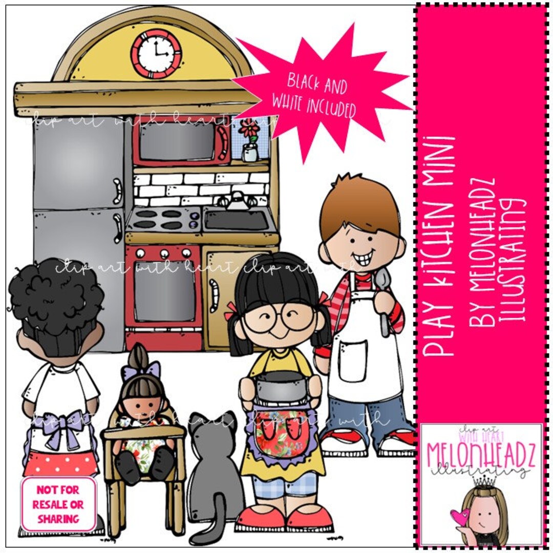 Play Kitchen Clipart Mini Etsy