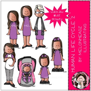 Clip art del ciclo de vida humana - Mini - Set 2