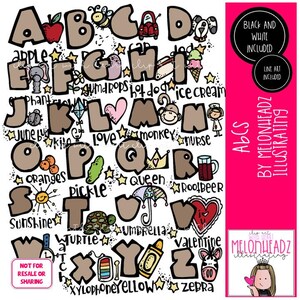 ABC-clip art, alfabetet, bokstäver kombinationspaket
