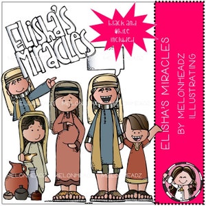 Elisha&#39;s Miracles clip art - Bible - Mini