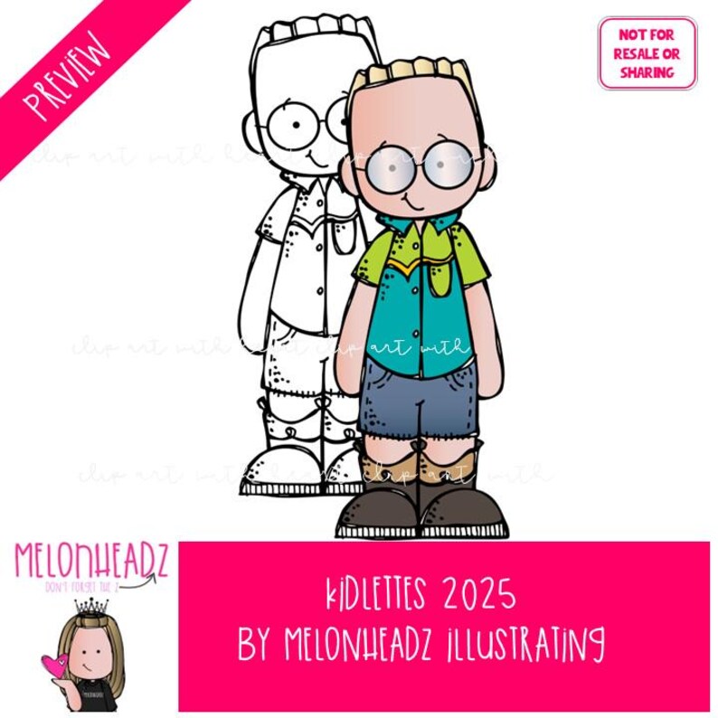 Kidlettes Clip Art 1, Kids Clip Art 2025 COMBO PACK - Etsy