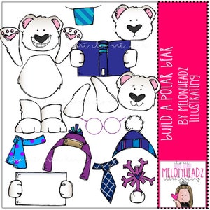 Baue eine Eisbären-Clipart - COMBO PACK