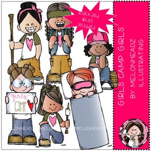 Girls Camp Girls clip art - Mini - LDS