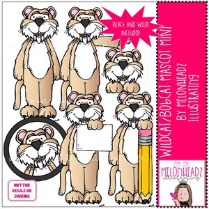Wildcat / Bobcat Mascot clip art - Mini