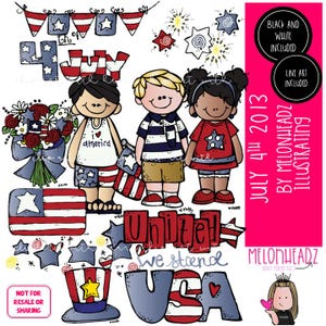July 4th clip art 2013 Independence Day clip art Patriotic clip art Combo Pack