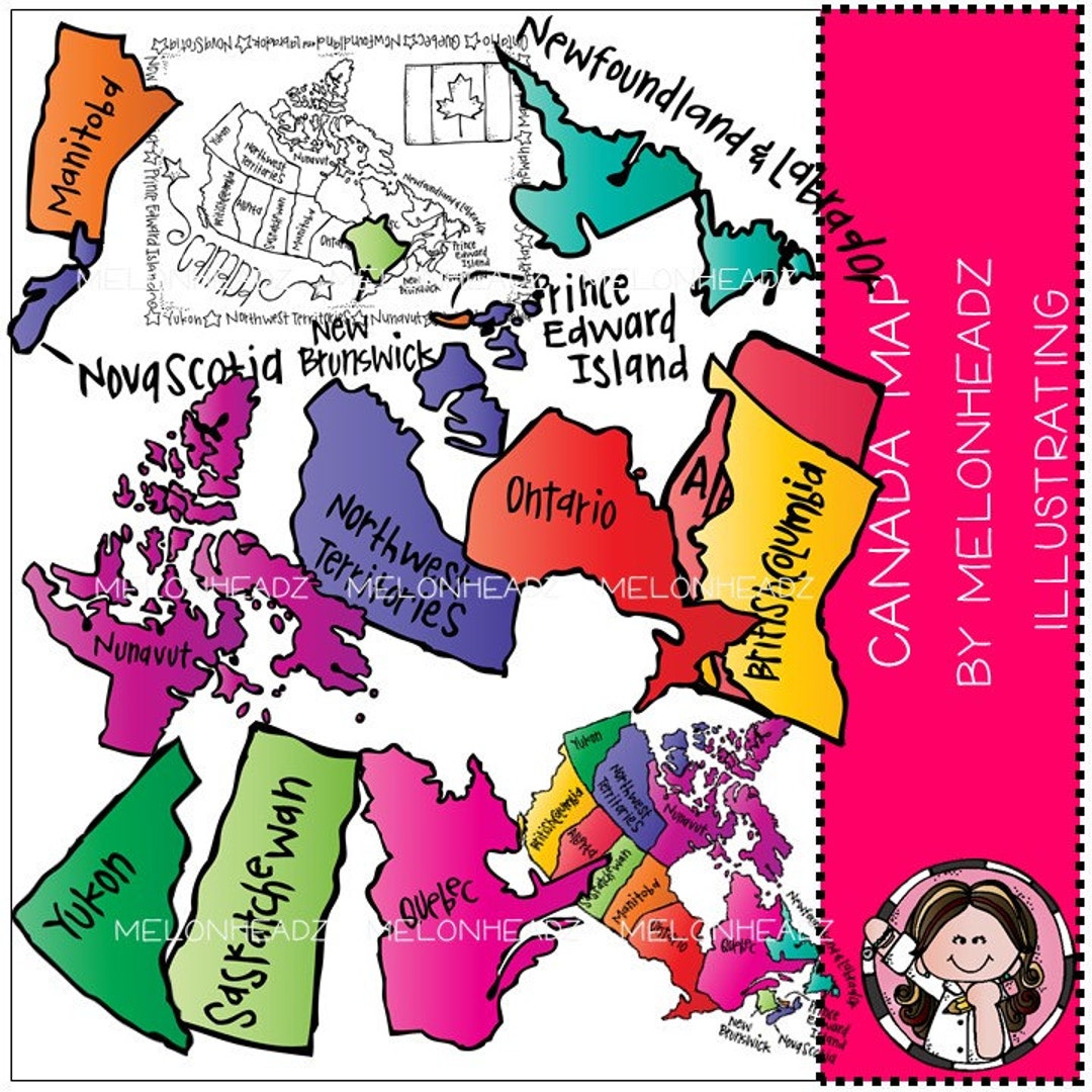 Canadian Map Clip Art - Etsy