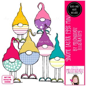 Gnome Easter Eggs clip art Spring clip art Mini