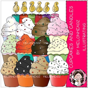 Cupcakes and Candles clip art