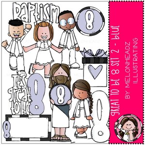 Great to be 8 clipart LDS Baptism BLUE