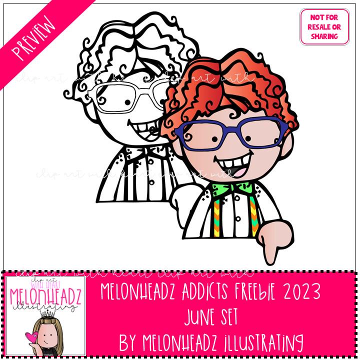 Melonheadz Addict Clip Art Digi Stamp June Set 2023 Mini - Etsy