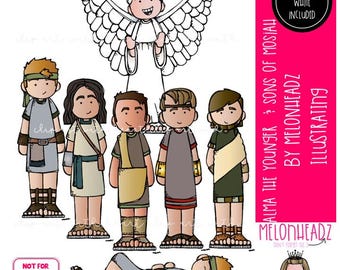 Alma the Younger & Sons of Mosiah clip art, Book of Mormon, LDS MINI (digital download)