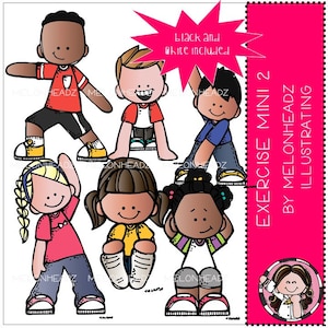 Exercise clip art - Set 2 - Mini
