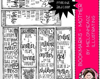 Bookmarks clip art - Printable - Mother