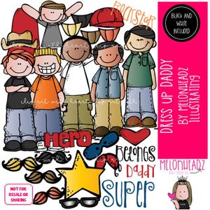 Dress up Daddy clip art Build A Dad clip art COMBO PACK