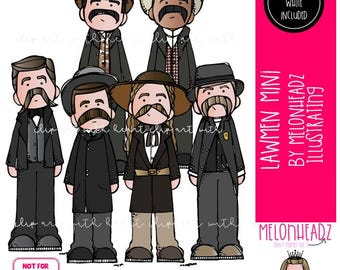 Lawmen clip art, historical figure, US history MINI