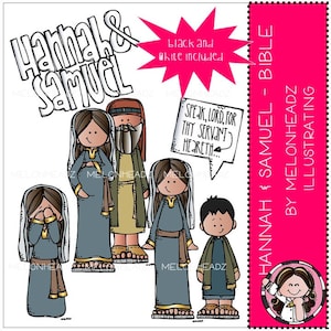 Hannah and Samuel clip art - Bible - Mini