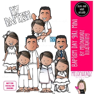 Baptism Day girl, LDS Mini
