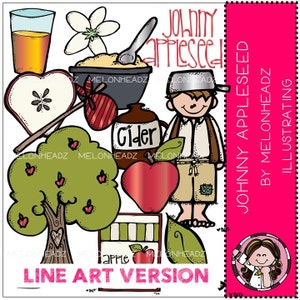 Johnny Appleseed ClipArt - STRICHZEICHNUNGEN