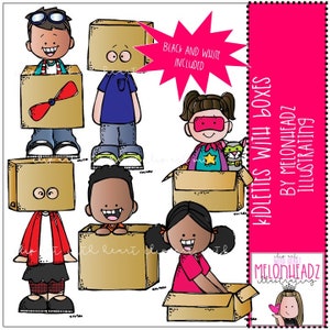 Kidlettes z pudełkami clipart - Mini