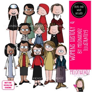 Womens History clip art Set 4 Historical Figures clip art COMBO PACK