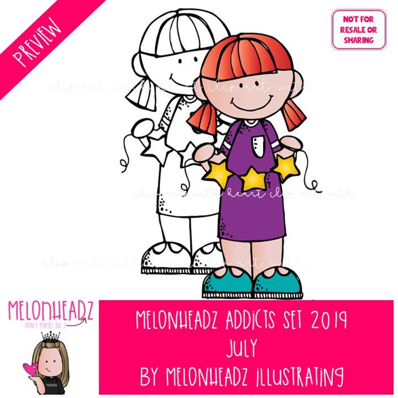 Melonheadz Addicts Clip Art - July 2019 Set - Mini - Etsy