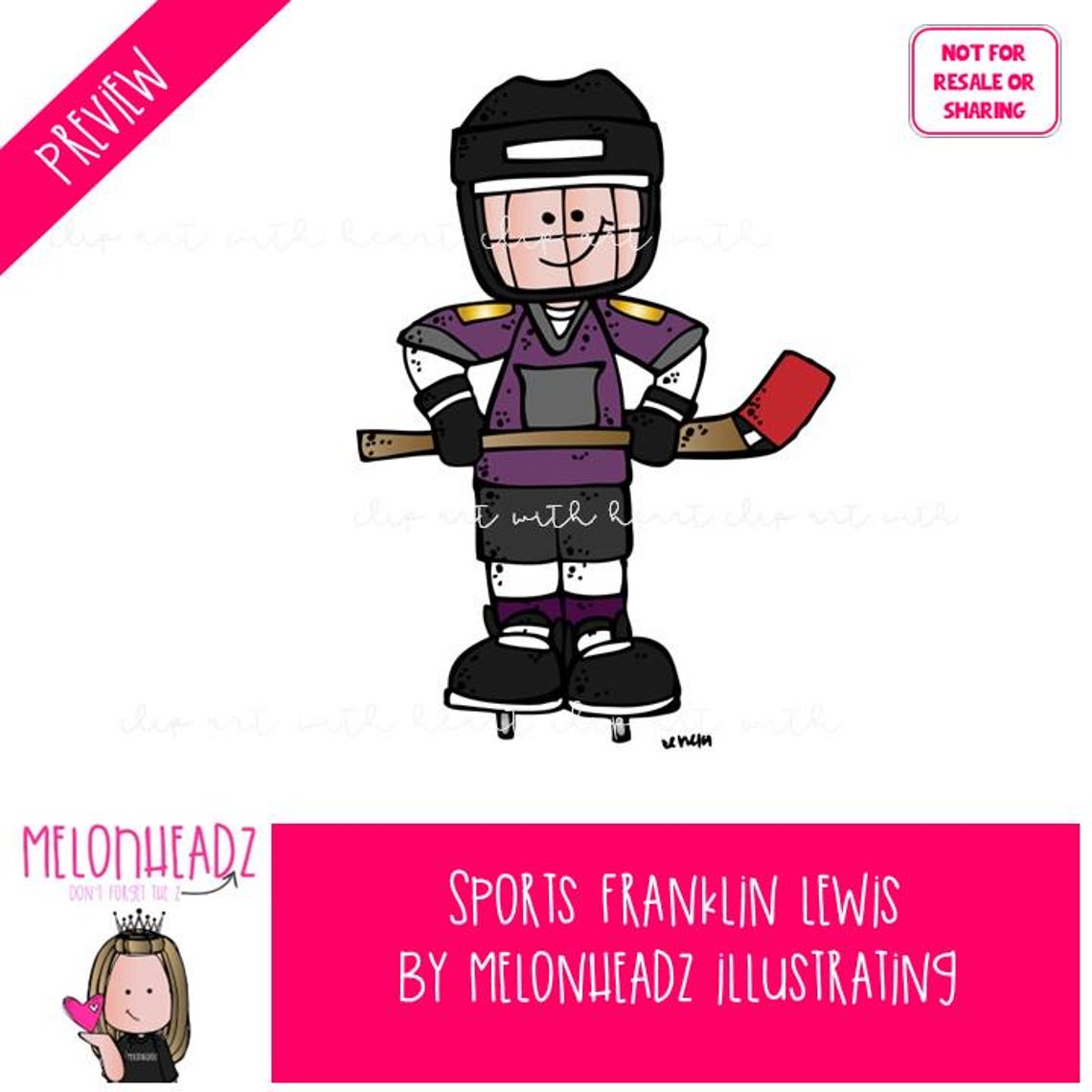 Sports Clip Art, Franklin Lewis, Melonheadz Characters COLORED Version ...