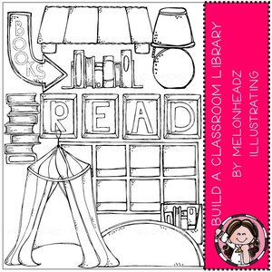 Construire un clipart en classe - LIBRARY - BLACK &#39; WHITE